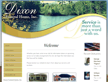 Tablet Screenshot of dixonfuneralhome.com